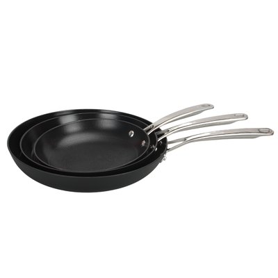 Set de 3 poêles noir 20/24/28cm - "AirIron" LAGUIOLE CUISSON