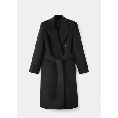 Manteau laine mélangée croisé MANGO