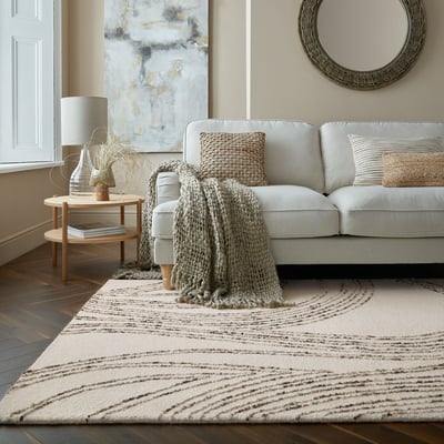 Tapis 100% laine Abstract SWIRL FLAIR RUGS