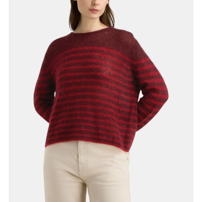 Pull droit finistere rayé en maille de laine mélangée GALERIES LAFAYETTE