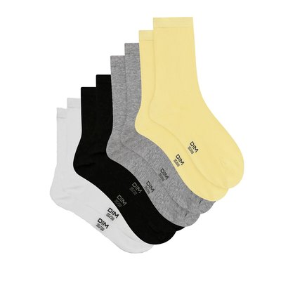 Lot de 4 paires de mi-chaussettes coton DIM