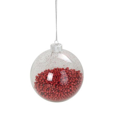1 boule transparente avec bille noel DOUCEUR D'INTÉRIEUR