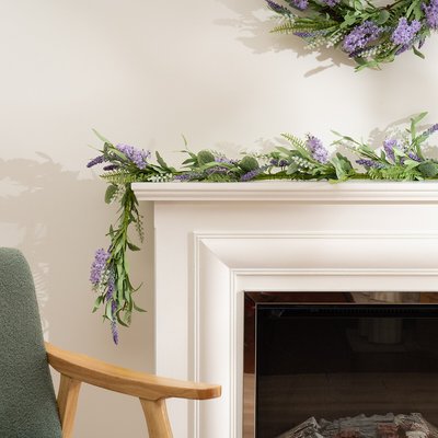 150cm Purple Hyacinth, Eucalyptus & Lavender Garland SO'HOME