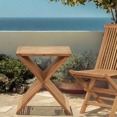 Table basse de jardin en teck  pliante Fish WANDA COLLECTION