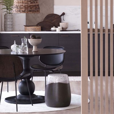 Table à manger Blanco en manguier noir Ø120cm BEPUREHOME