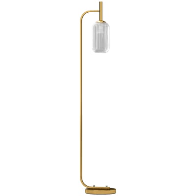Lampadaire Métal Or HOMCOM