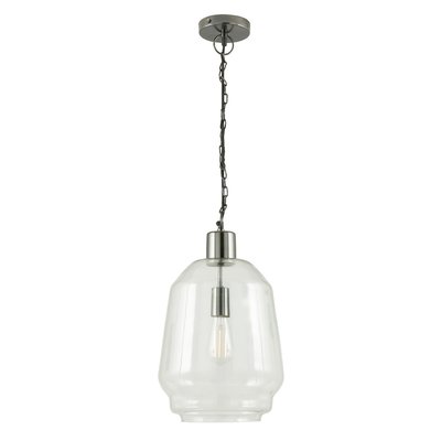Clear Glass and Black Nickel Chain Drop Pendant Light SO'HOME
