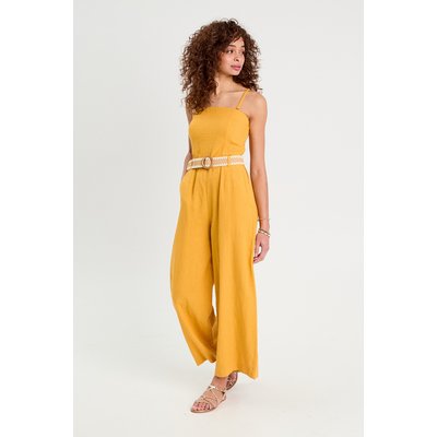 Combinaison pantalon bretelles avec lin CACHE CACHE