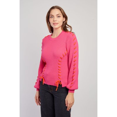 Pull en maille uni cotelé CARLA DERHY