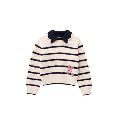 Pull tricot col lettre sequins IKKS