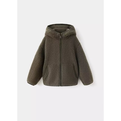 Veste effet mouton à capuche MANGO BABY
