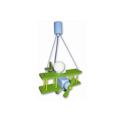 Suspension Luminaire Enfant Aeronef Xxl Bleu Vert MILLUMINE