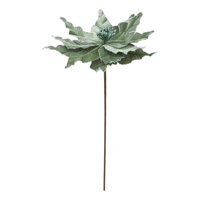 Branche décorative de Noël poinsettia vert H. 50 cm FEERIC LIGHTS & CHRISTMAS