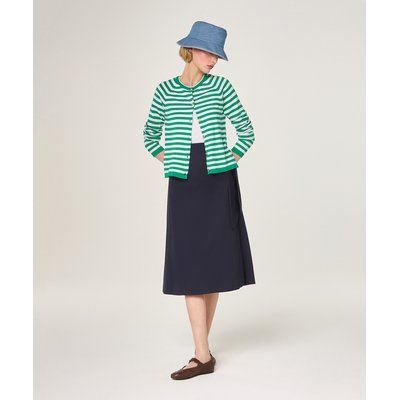 Cardigan rayé en coton et soie RODIER