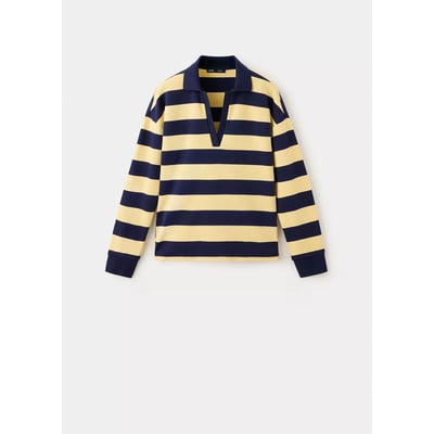 Pull-over rayures col polo MANGO