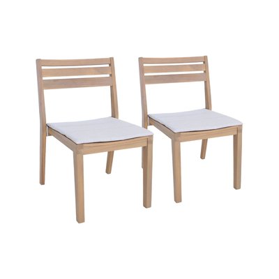 Chaise de jardin bois d'acacia (lot de 2) MERINA SWEEEK