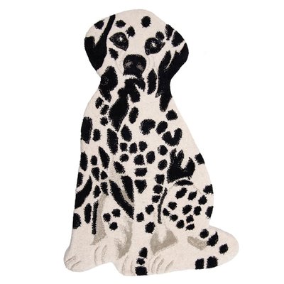 Tapis chambre enfant chien dalmatien laine 60x90x2cm WADIGA