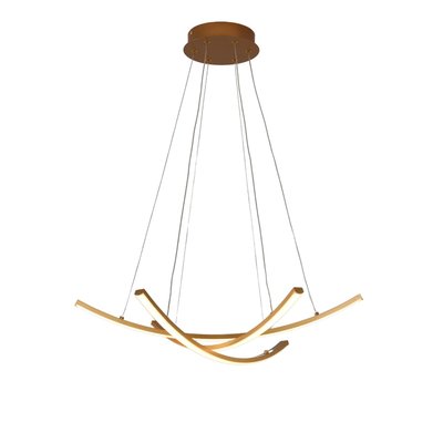 Suspension LED dorée barres courbées - HEIDI KOSILUM