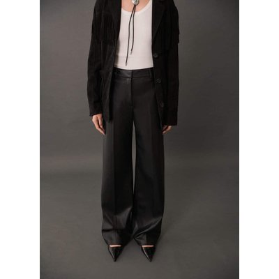 Pantalon simili cuir avec ceinture shop
