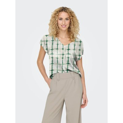 Blusa de manga corta, cuello de pico JDY