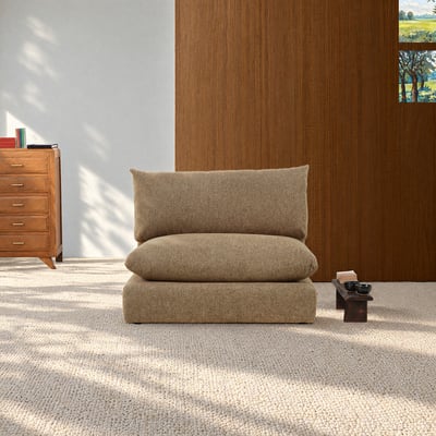 Chauffeuse modulable en tissu texturé  LEOPOLD BERAH GETAH