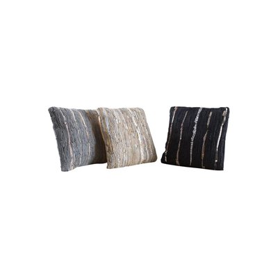 Coussin en coton et cuir (Lot de 3) AUBRY GASPARD