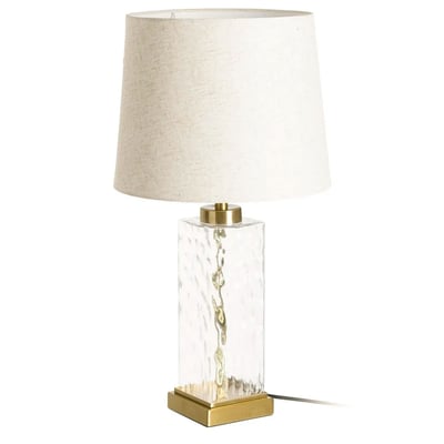 Lampe à poser métal doré et verre 33x33x60.5cm WADIGA