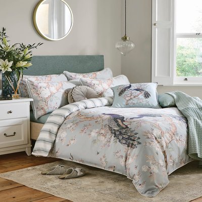 Housse de couette fleurie 2 personnes Paons Belvedere LAURA ASHLEY