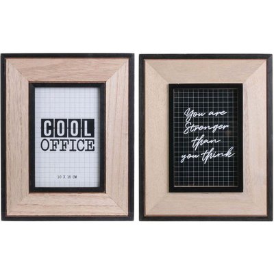 Cadre photo en bois Happy working  (Lot de 2) CMP