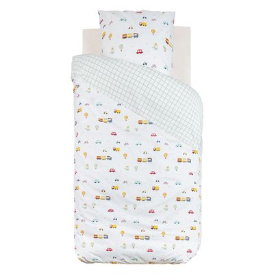 Housse de couette reversible + 1 taie Petites voitures EDEN