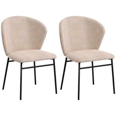 Chaise de salle à manger Lin (100% polyester) HOMCOM