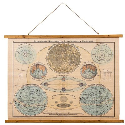 Carte système solaire sur toile multicolore 100x76x2cm WADIGA