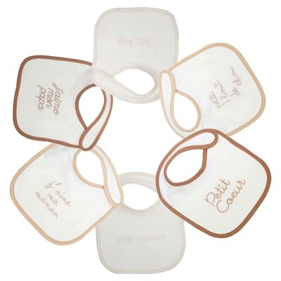 Lot de 6 bavoirs naissance TROIS KILOS SEPT