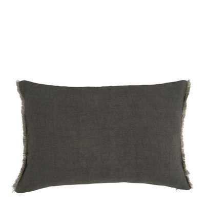 Housse de coussin lin lavé BLANC D’IVOIRE