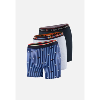 Lot de 3 boxers longs en coton Redoutable LE SLIP FRANCAIS