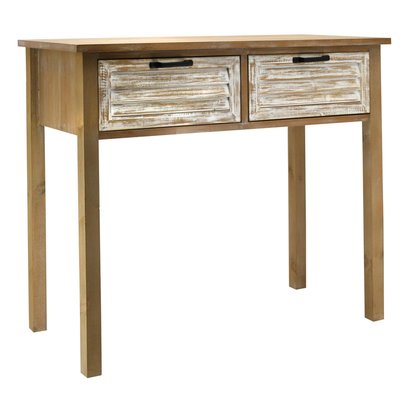 Console en bois naturel et cérusé Ancenia AUBRY GASPARD