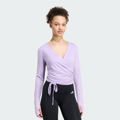 Haut Cache-Cœur 3 Bandes Studio Soft Ballet adidas Performance