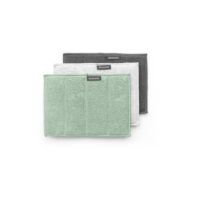 Set 3 pads en microfibre Jade green BRABANTIA