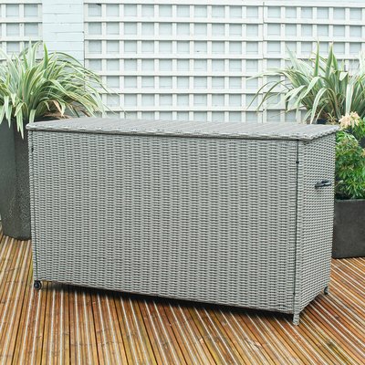 Large Garden Cushion Box - Slate Grey SO'HOME