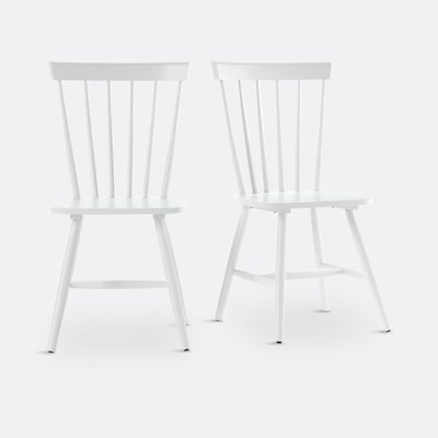 Lot de 2 chaises à barreaux hévéa massif, Jyko LA REDOUTE INTERIEURS