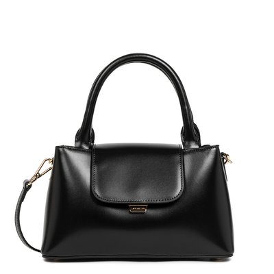 Sac cabas cuir à rabat et fermoir, S SUAVE EVENLY LANCASTER