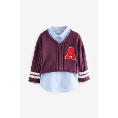 Chemise et pull ensemble style universitaire NEXT