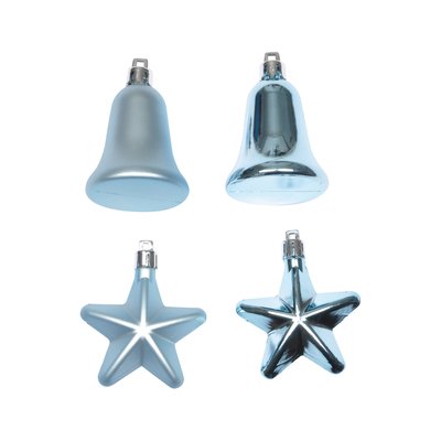 Set de 4 decorations de noel cloches et etoiles DOUCEUR D'INTÉRIEUR