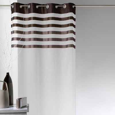 Voilage avec parement à rayures satinées et colorées HOME MAISON