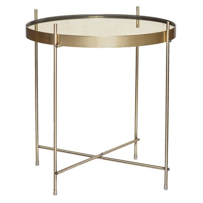 Table Basse Ronde Métal   Miroir HUBSCH