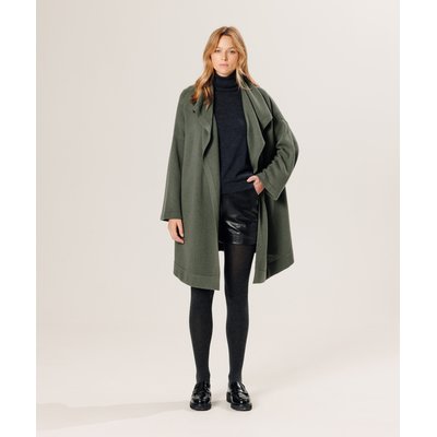 Manteau laine kaki femme shop