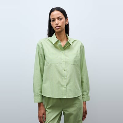 Chemise à rayures patchwork en coton bio GOTS MONOPRIX