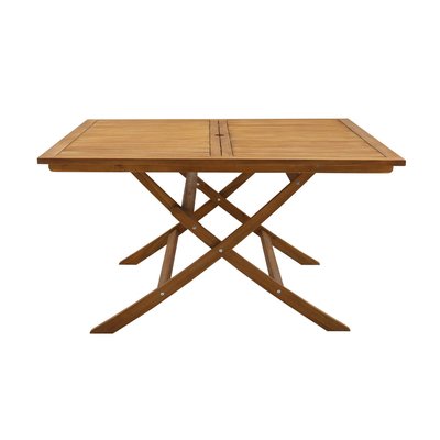 Table de jardin pliante carrée en bois massif L140 cm SANTIAGO MILIBOO