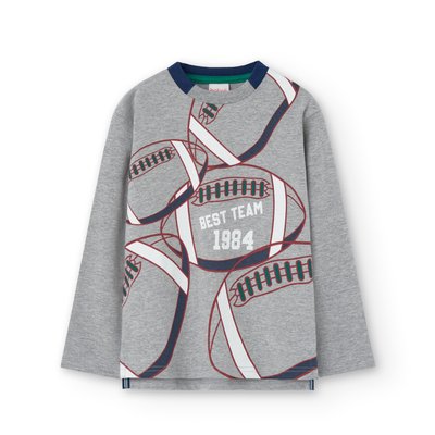 T-shirt en coton à manches longues BOBOLI