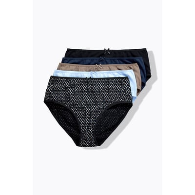 Lot de 5 culottes midi, motif/couleurs unies ULLA POPKEN